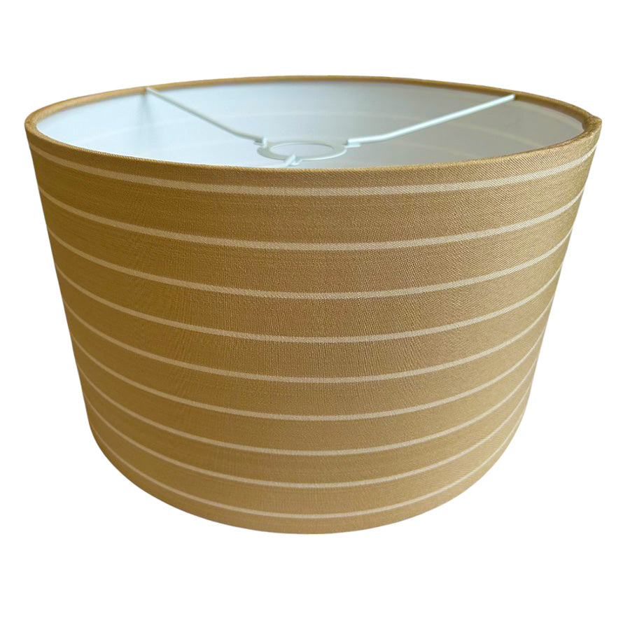 Shropshire Shades - Telford Lamp Shade With Stripes Tan - Medium 33(D) x 20(H) cm