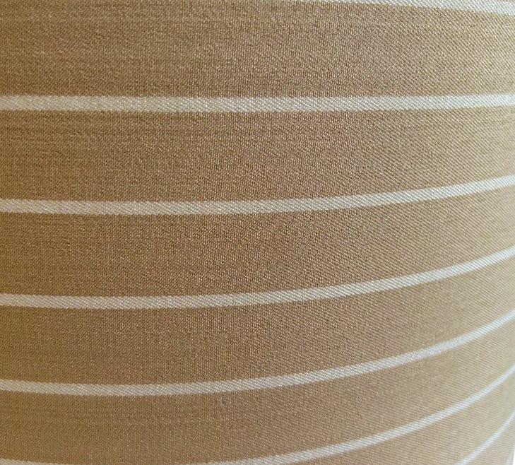 Shropshire Shades - Telford Lamp Shade With Stripes Tan - Medium 33(D) x 20(H) cm