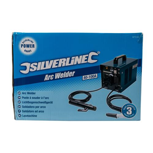 Silverline Arc Welder 40–100A MMA Heavy Duty Coil, Fan Assist