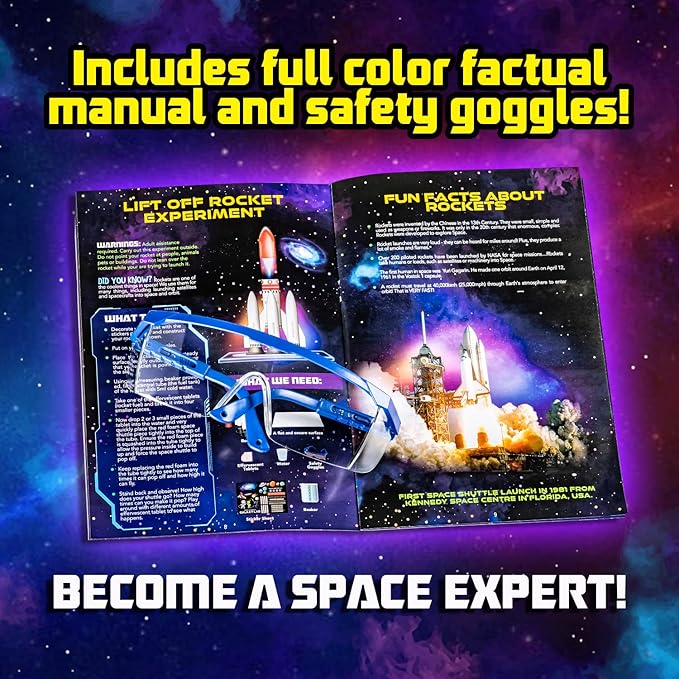 Space Science Galaxy Lab - Home Science Kit for Kids Learning, inc Rocket, Stickers & more!