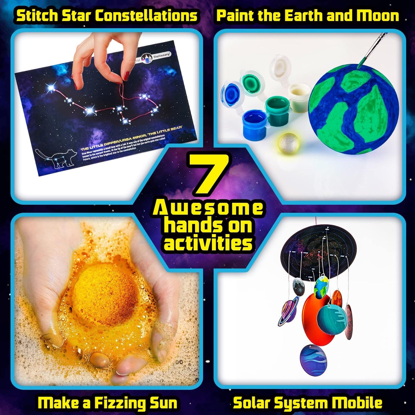 Space Science Galaxy Lab - Home Science Kit for Kids Learning, inc Rocket, Stickers & more!