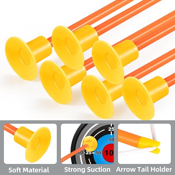 TEMI LED Super Archery Kit Kids Bow and Arrow Toy with Light, Suction Cup Arrows for Boy and Girl Ages 3-12
