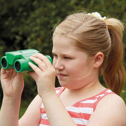 TTS See & Speak Recordable Binoculars 6-Pack – Green, 4x Magnification, 30s Voice Recorder, Ages 4–11 STEM learning