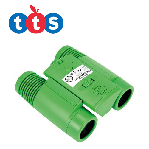 TTS See & Speak Recordable Binoculars 6-Pack – Green, 4x Magnification, 30s Voice Recorder, Ages 4–11 STEM learning