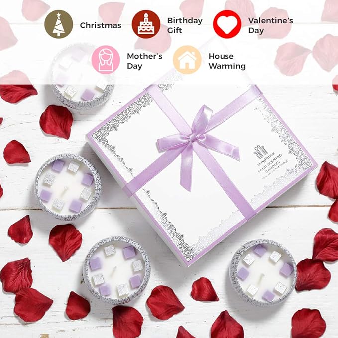 TheGiftbox - Scented Candles Gifts for Her. 4 Pack Tin Candles - Twinklelove