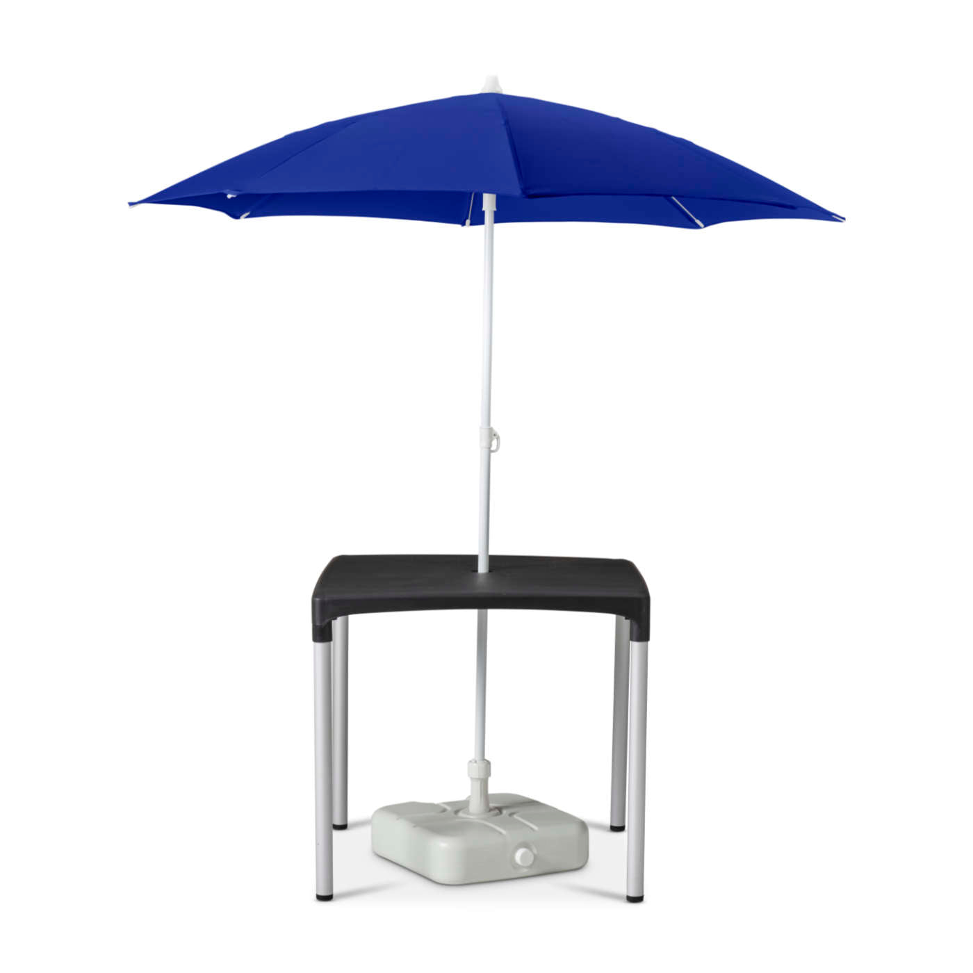 Tabilo Vibe 4 Seater Outdoor Table with Solas 1.8m Parasol & Base Set Cafe/Home