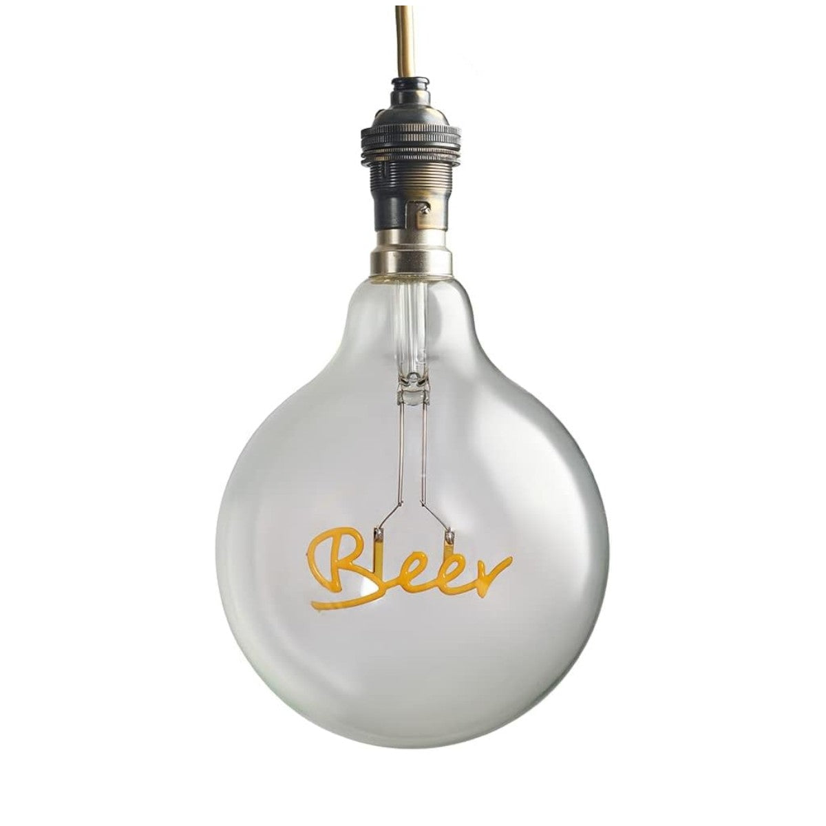 Vintage Style 2w LED BC B22 Bayonet Cap Word Script Beer Design Clear Light Bulb - Beer - RRP £20