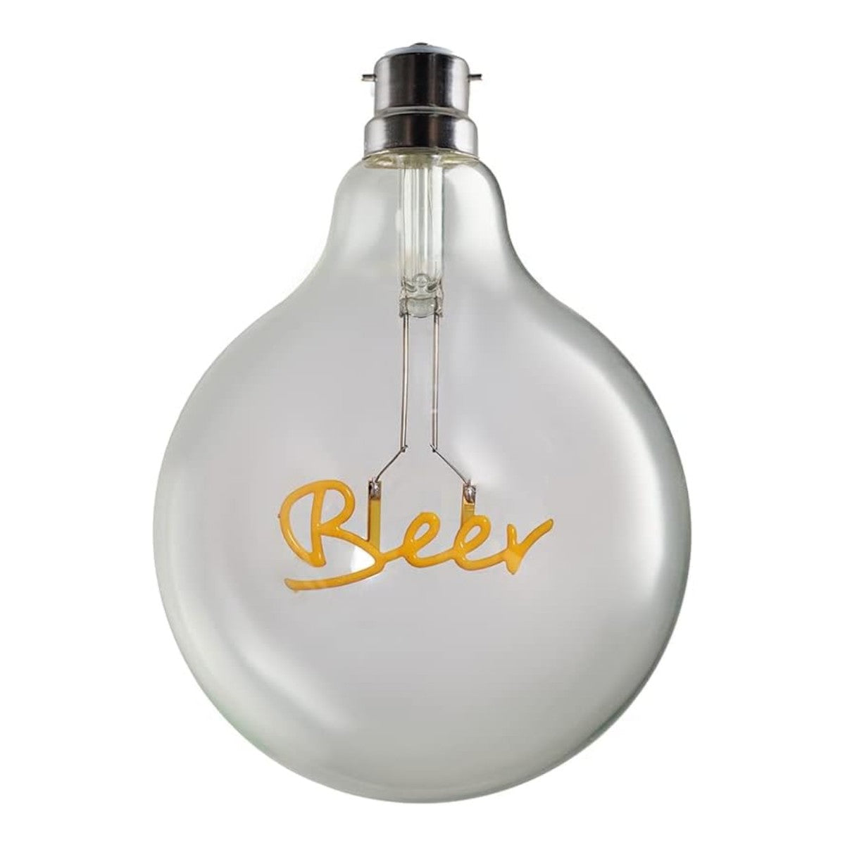 Vintage Style 2w LED BC B22 Bayonet Cap Word Script Beer Design Clear Light Bulb - Beer - RRP £20