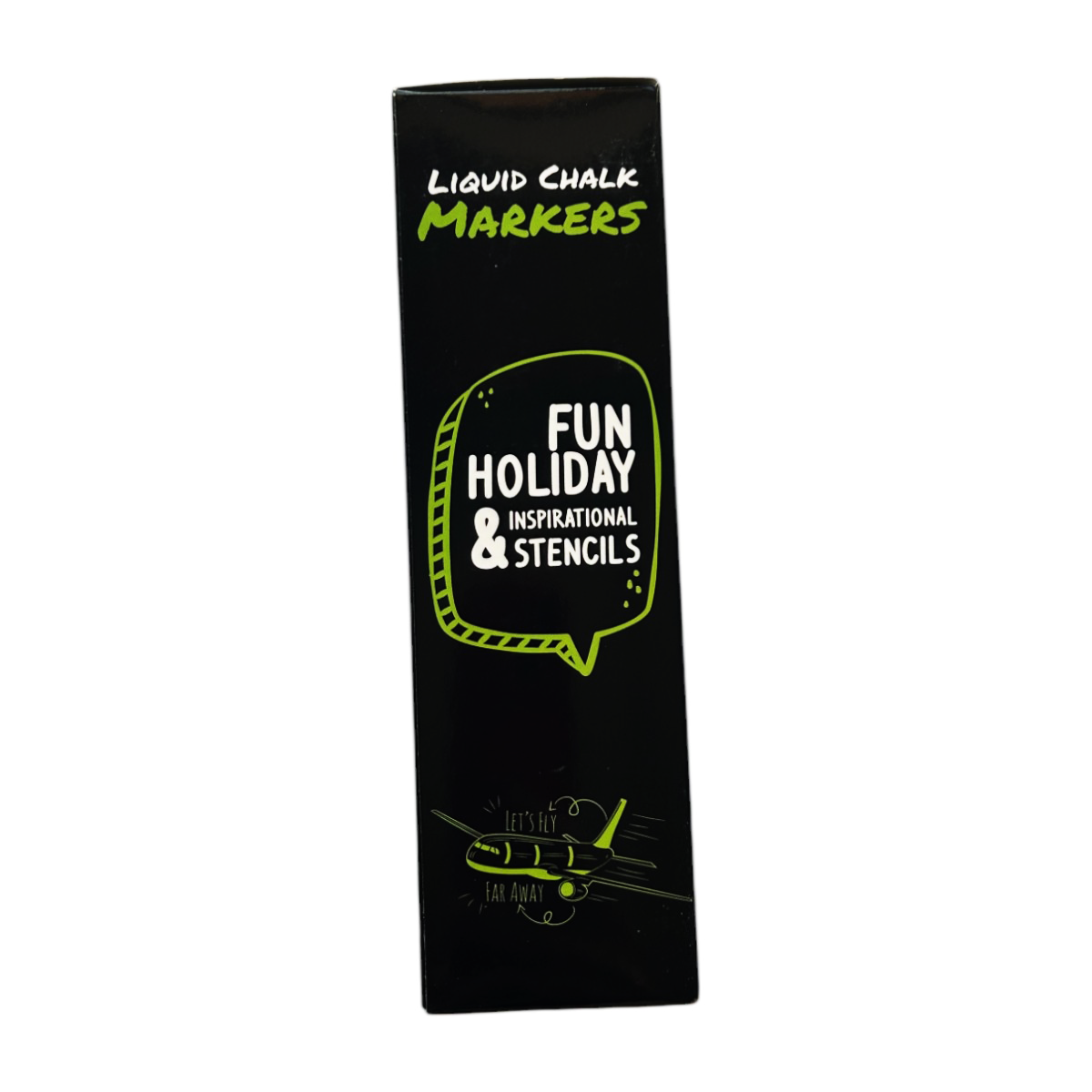 Pack of 10 Neon & Metallic Liquid Chalk Markers, Reversible Tip (6 Labels & 2 Stencils inc)
