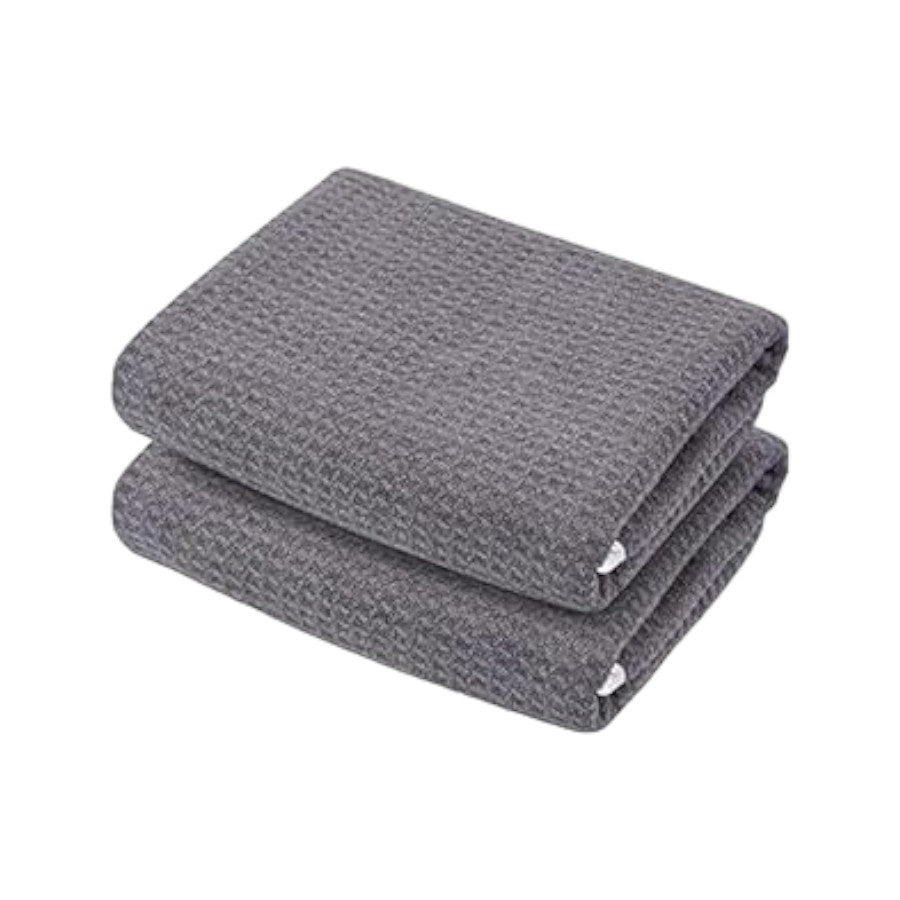 2 Pack Grey Fast Drying Super Absorbent Towels Gym Towels, Sports, Yoga, Travel