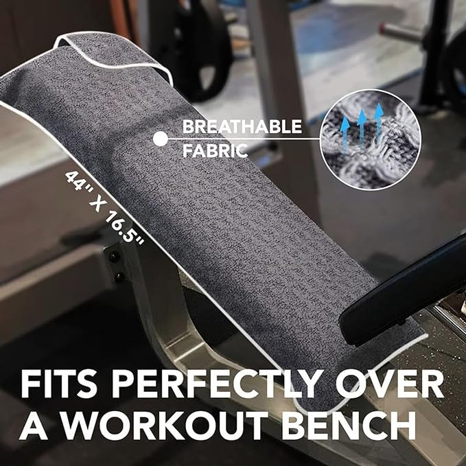2 Pack Grey Fast Drying Super Absorbent Towels Gym Towels, Sports, Yoga, Travel