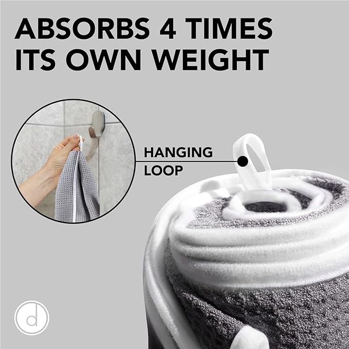2 Pack Grey Fast Drying Super Absorbent Towels Gym Towels, Sports, Yoga, Travel