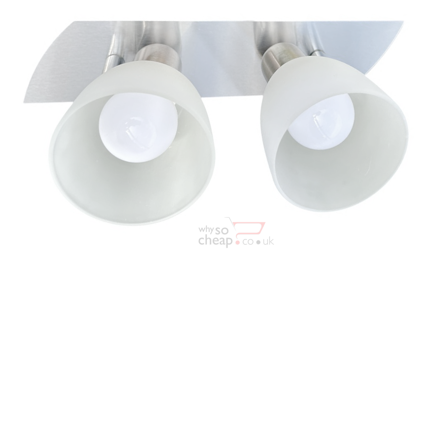 Eglo Enea-C 2 Bulb Bar Spotlight – E14-Led RGB Bulbs Included – Matt Nickel SKU 75374