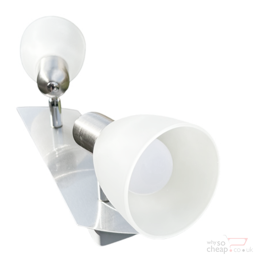 Eglo Enea-C 2 Bulb Bar Spotlight – E14-Led RGB Bulbs Included – Matt Nickel SKU 75374
