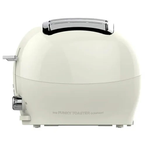 FUNKY Chunky LARGE Retro 4-slice Toaster, Extra Wide & Deep Slots, 6 Browning Levels - Cream