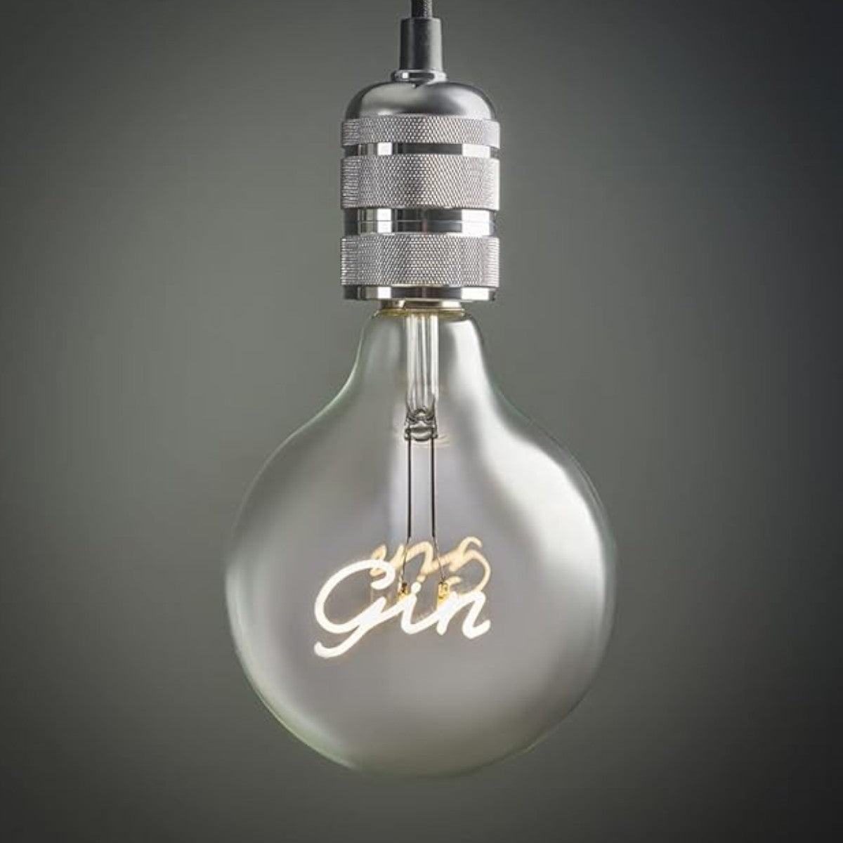Vintage Style 2w LED ES E27 Word Script Gin Design Clear Light Bulb - Gin - RRP £19
