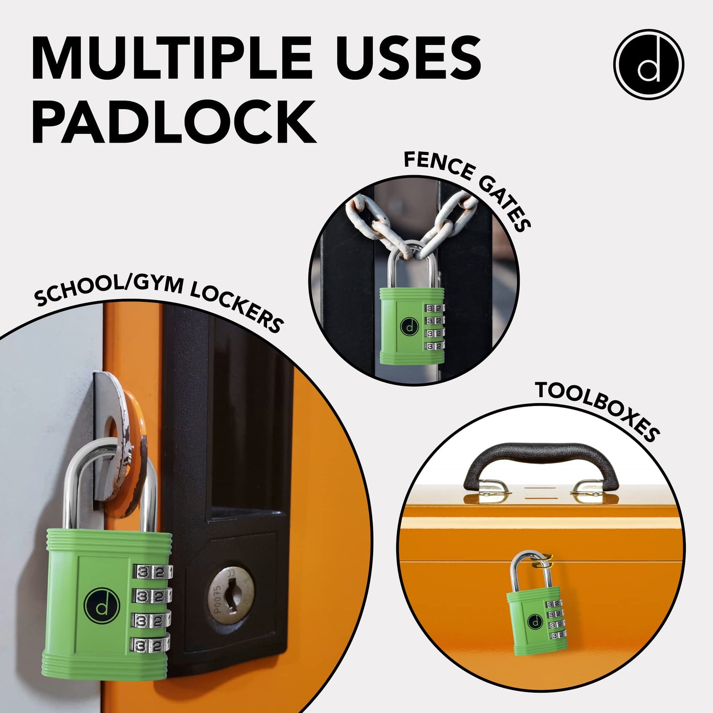 Desired Tools - Combination Padlock - Green