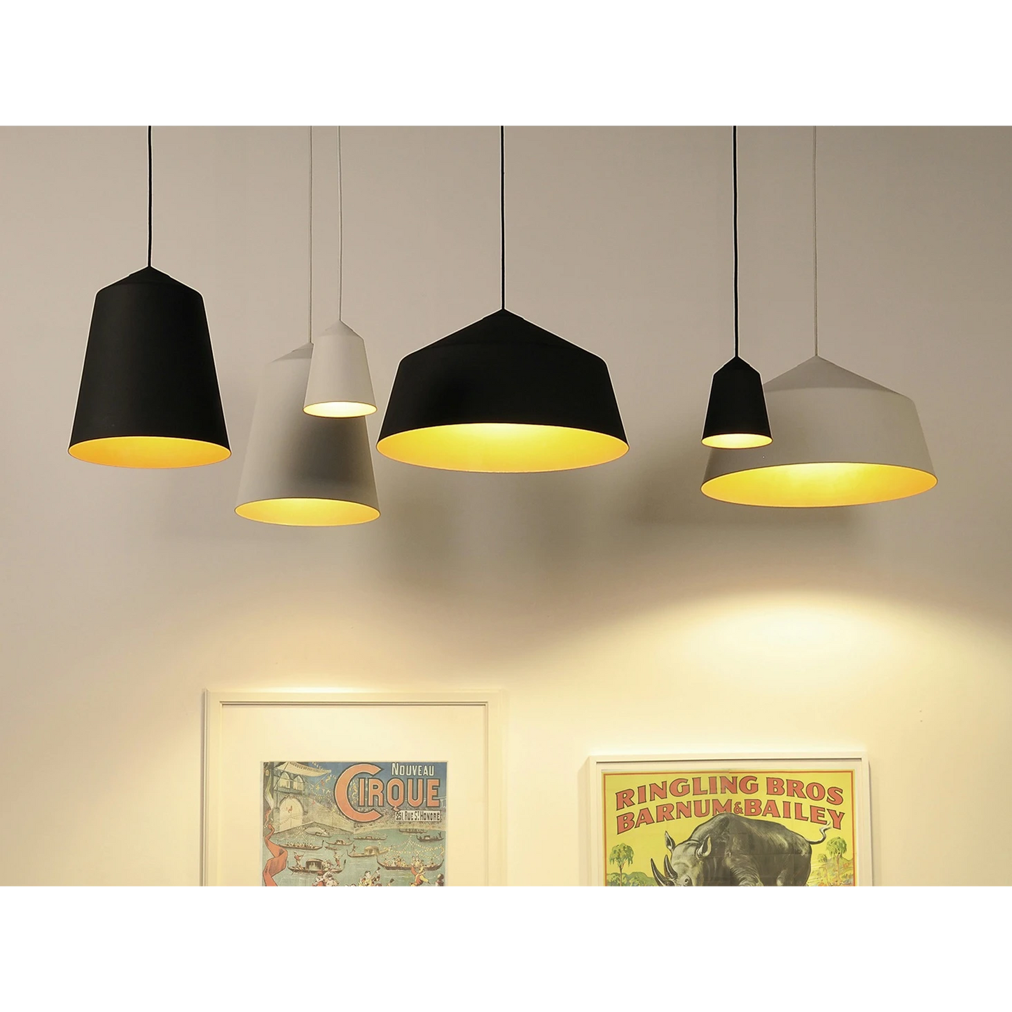 Innermost Piccadilly 36 Black/Gold Pendant Light Modern Industrial Minimal D36 x H42cm
