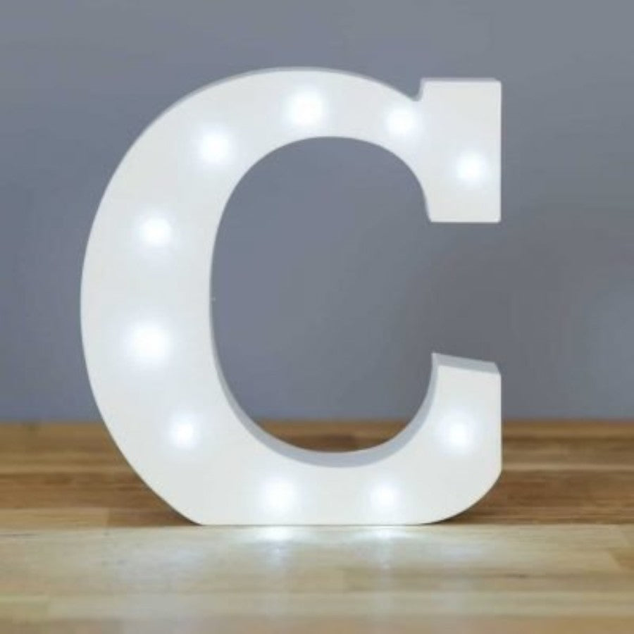 Smiling Faces - Light Up Letter C With LED