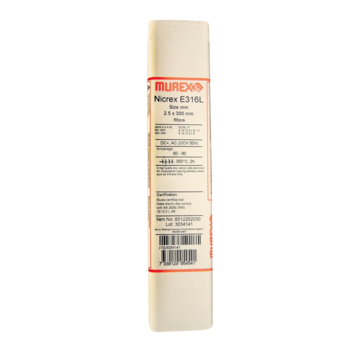 ESAB Murex - 6512323030 3.2mm x 350mm Long NICREX E 316L ELECTRODES 6x54 pcs 12kg