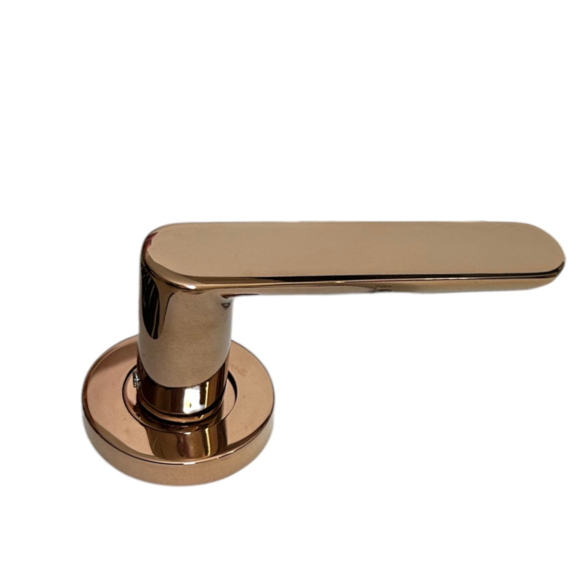 Access Hardware Novas Collection Door Handles On Round Rose, Polished Copper - B0210PCU