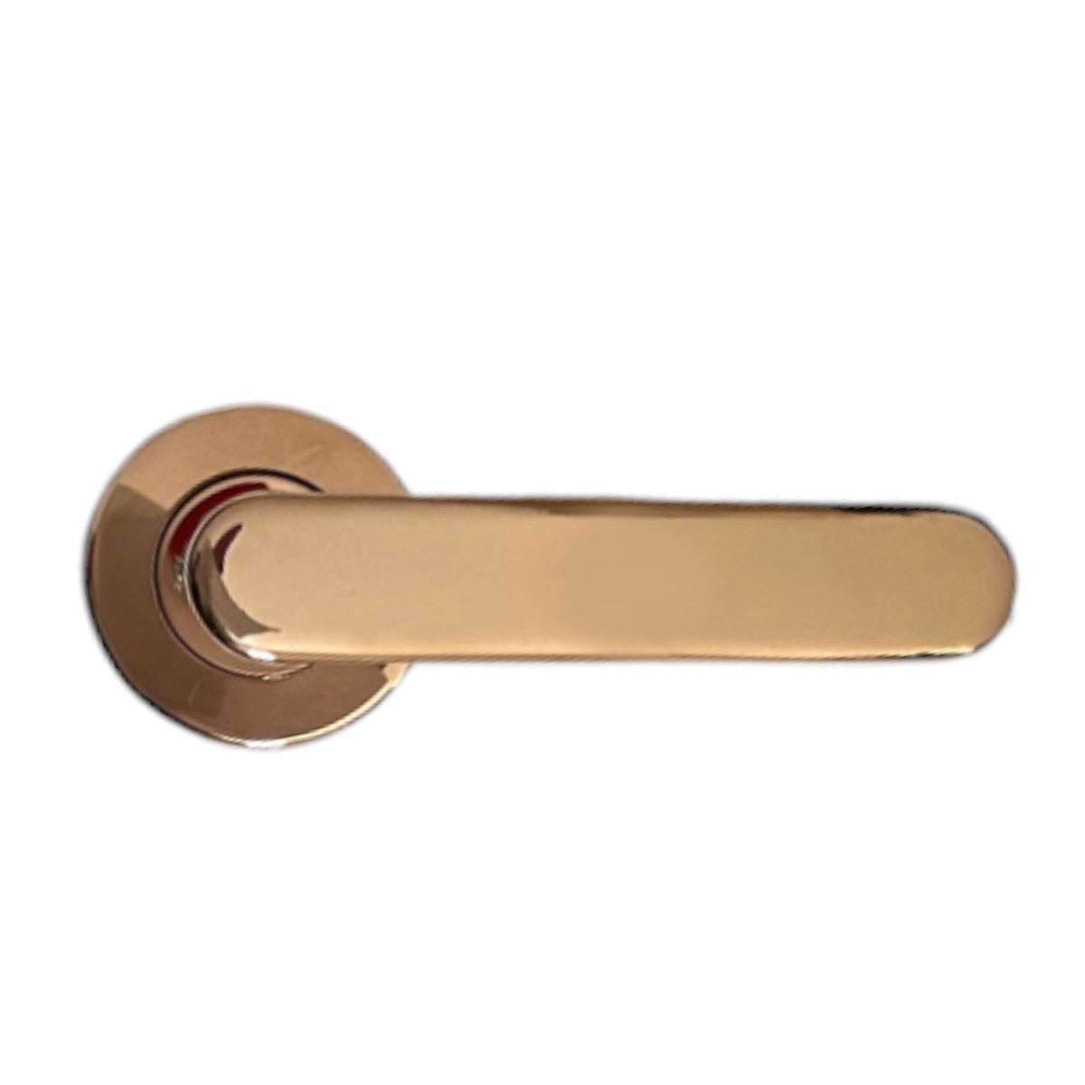Access Hardware Novas Collection Door Handles On Round Rose, Polished Copper - B0210PCU