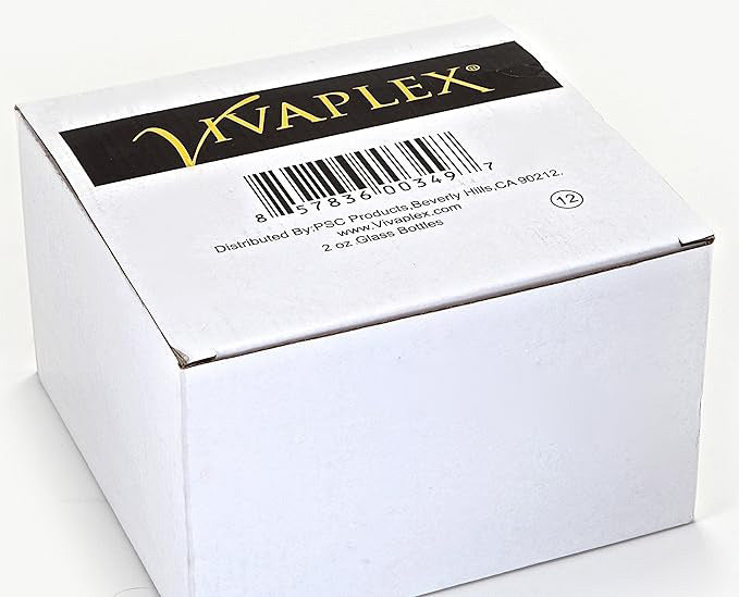 Vivaplex - 12 x Blue 60ml Glass Bottles With Black Fine Mist Sprayers & Lids - 12 Pack