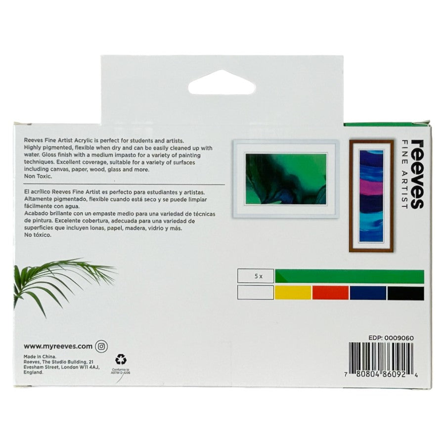 Reeves Fine Artist Acrylic 5 x 75ml