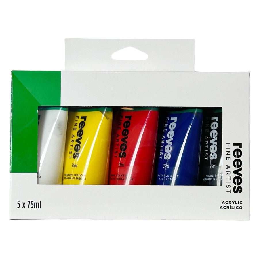 Reeves Fine Artist Acrylic 5 x 75ml