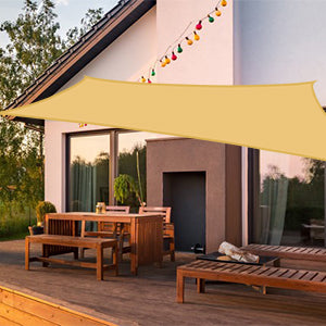 Premium Sun Shade Sail Waterproof UV protection - Square 3m - Sand Coloured
