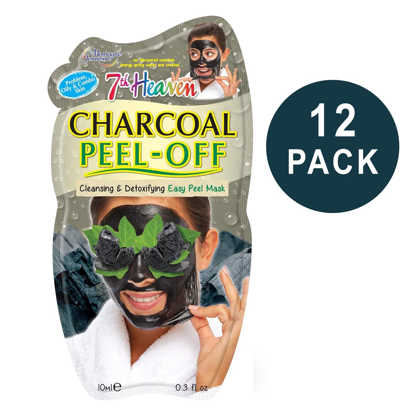 12 x 7th Heaven Charcoal Detox Peel-Off Face Masks – Vegan & Cruelty Free