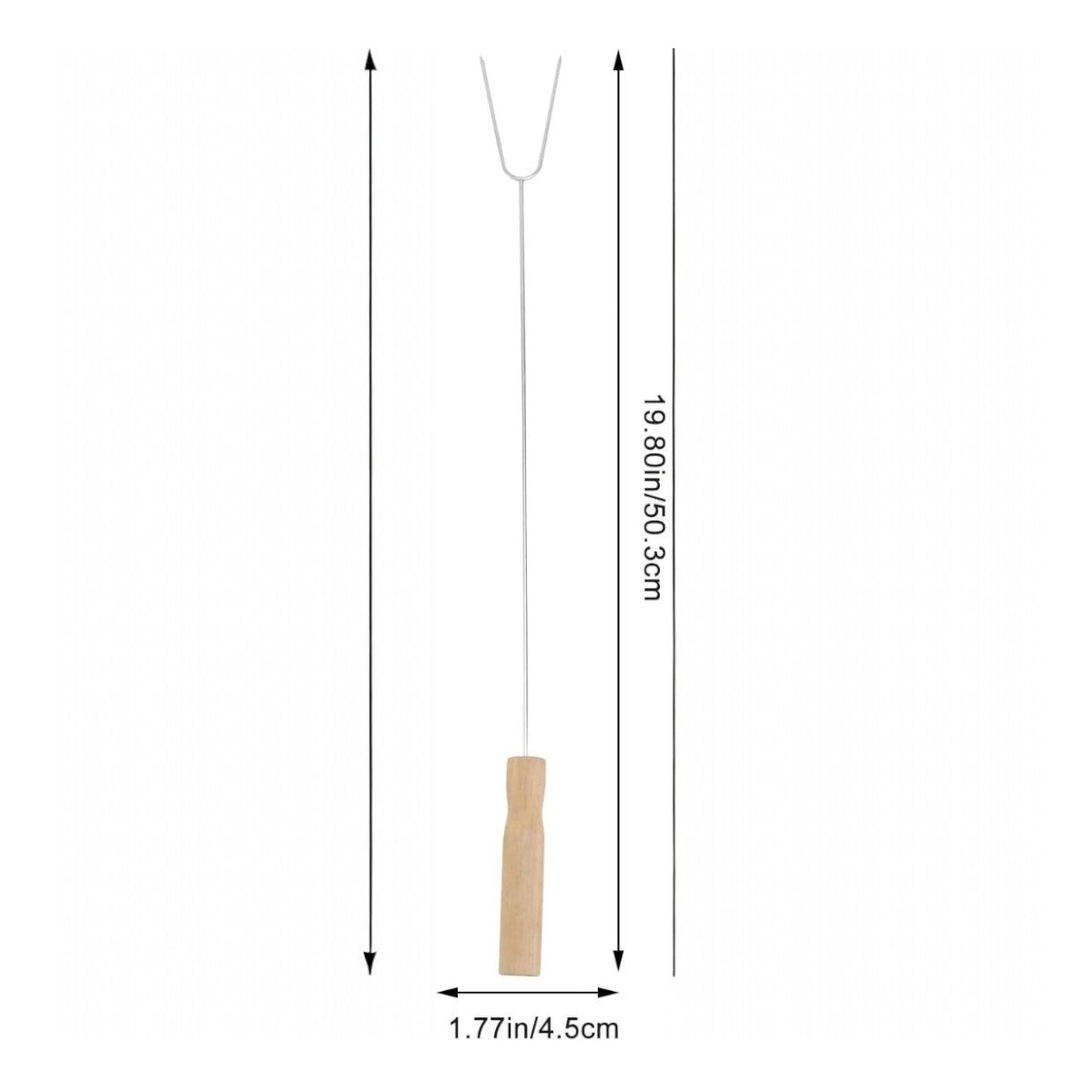 Set of 15 BBQ /Firepit Toasting Forks, 2 Prong for Sausages, Marshmallows etc.