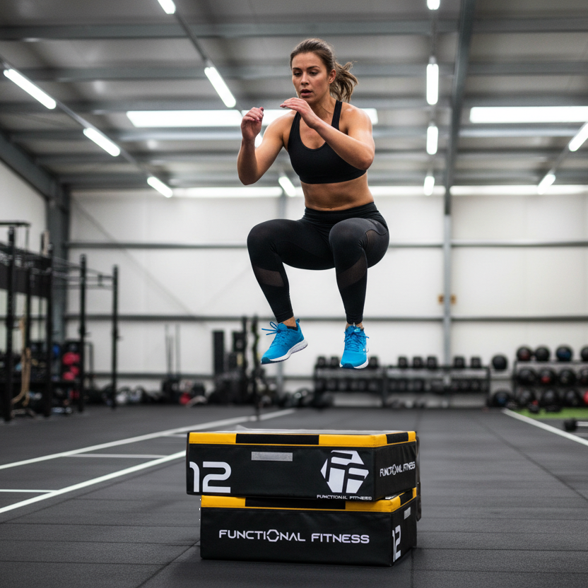 Plyo Jump Box 30cm (12") Foam Stackable Plyometric Jump Box Functional Fitness