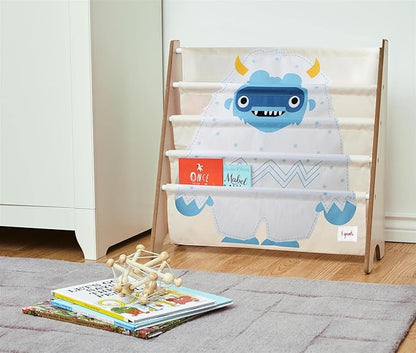 3 Sprouts Children's Book Rack - YETI - Space-Saving Bookshelf for Kid's Room and Nursery Storage