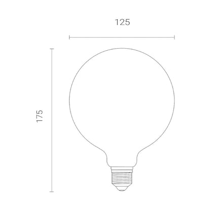 4lite Retro Smoky White G125 LED Smart Filament Bulb Amber WiFi E27