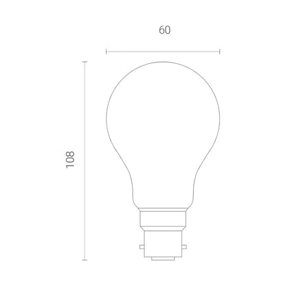 4lite Retro A60 Smoky White WiFi LED Smart Bulb - B22 Bayonet Cap