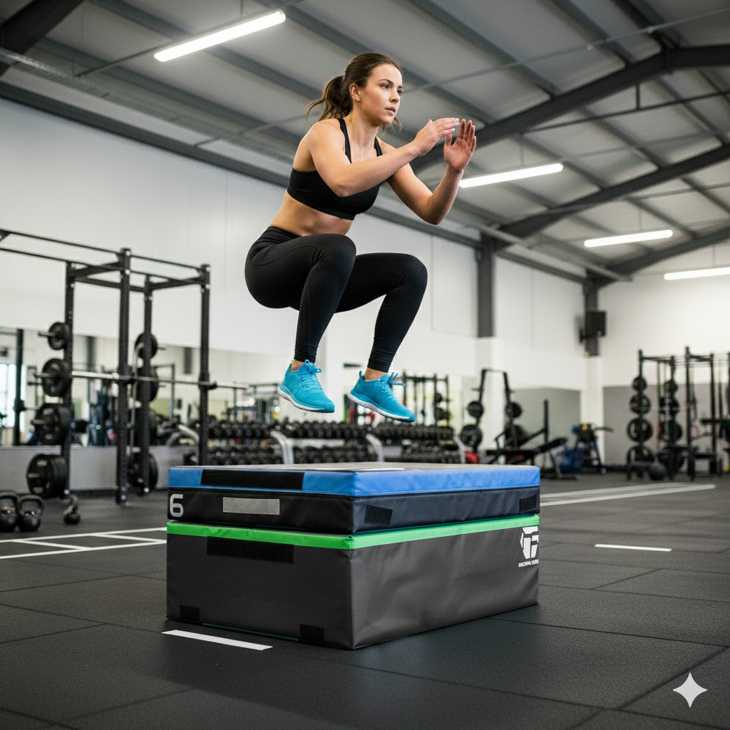 Plyo Jump Box 15cm (6") Foam Stackable Plyometric Jump Box Functional Fitness