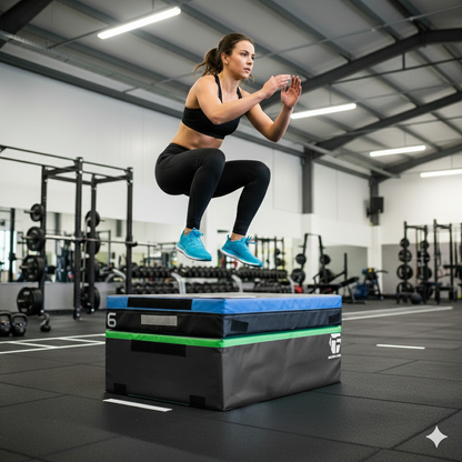 Plyo Jump Box 15cm (6") Foam Stackable Plyometric Jump Box Functional Fitness