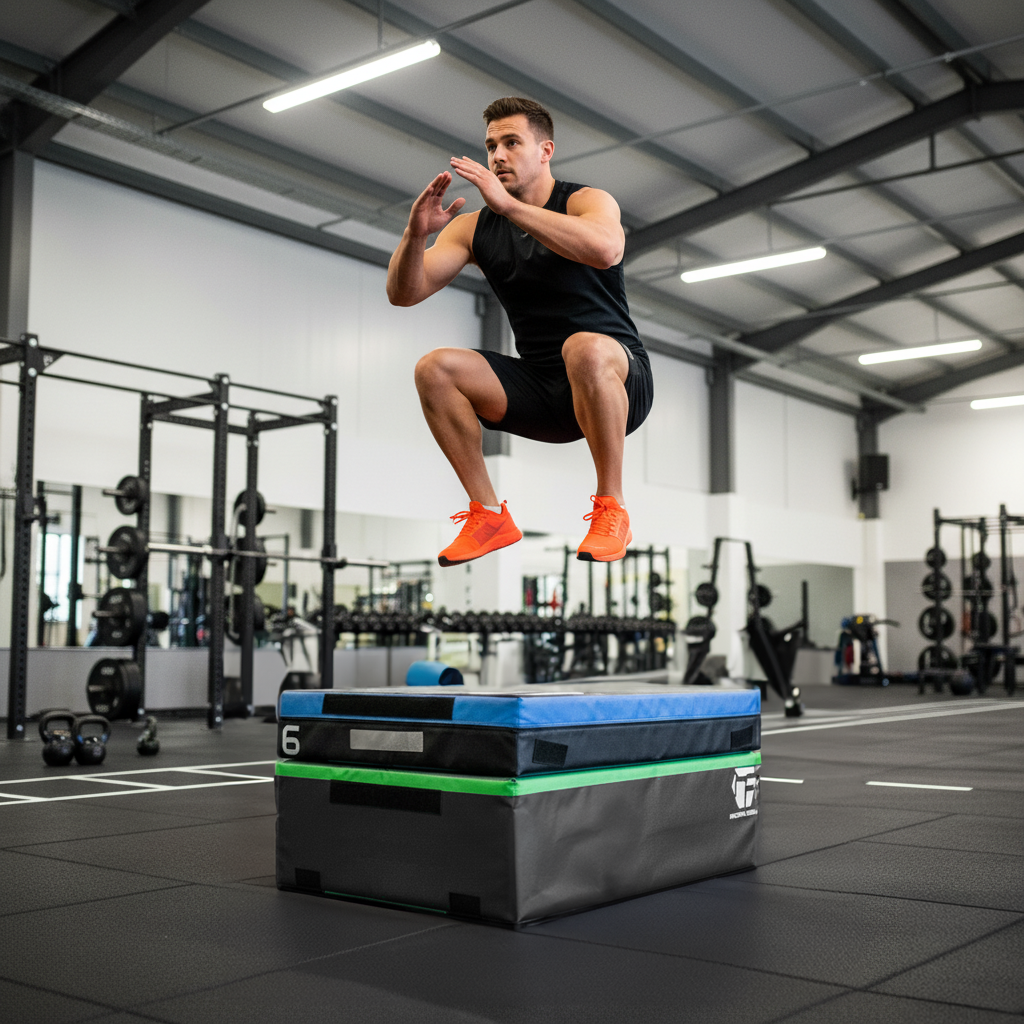 Plyo Jump Box 15cm (6") Foam Stackable Plyometric Jump Box Functional Fitness