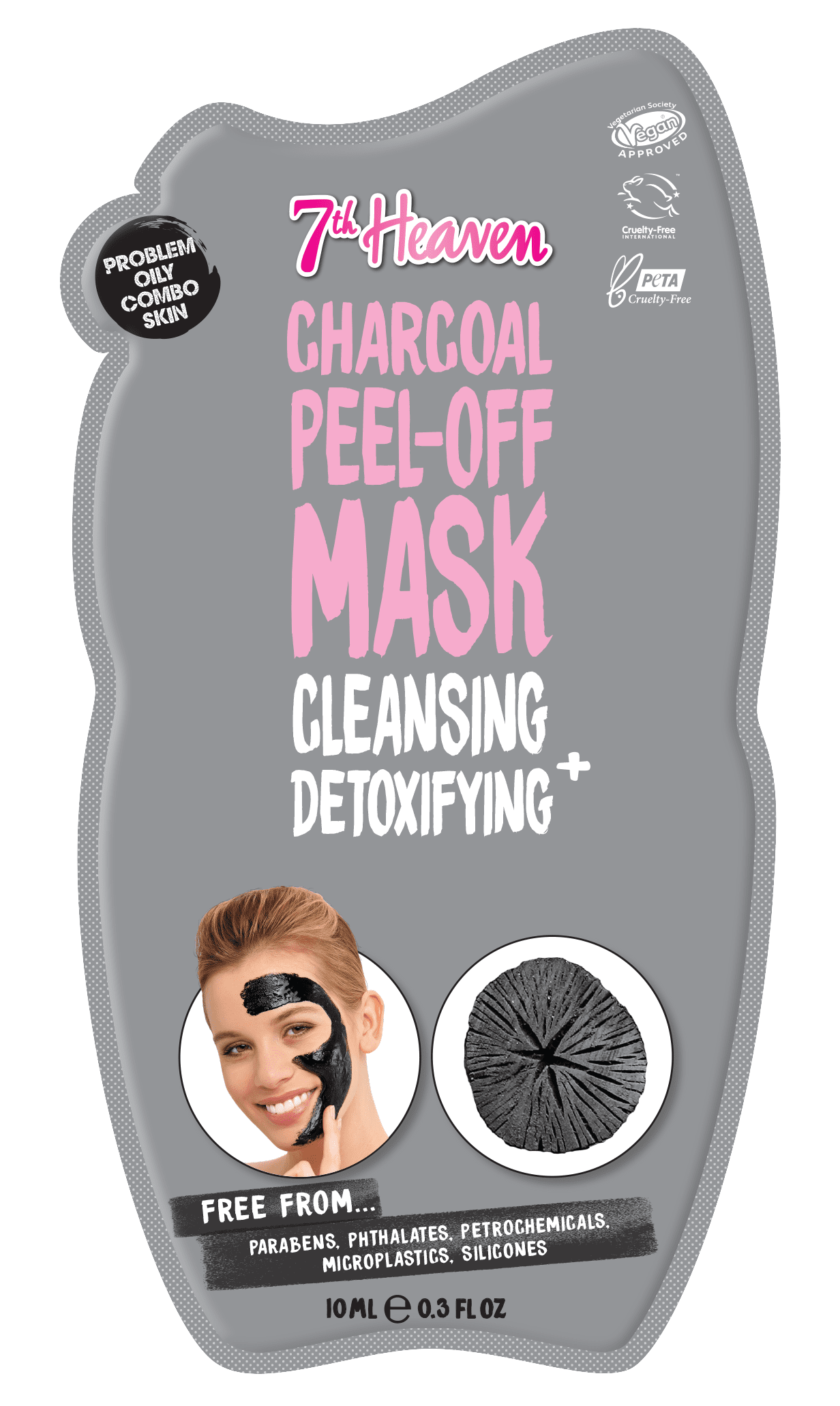 12 x 7th Heaven Charcoal Detox Peel-Off Face Masks – Vegan & Cruelty Free