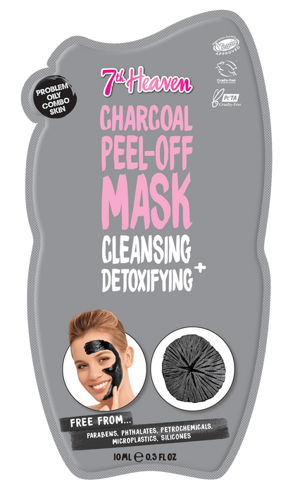 12 x 7th Heaven Charcoal Detox Peel-Off Face Masks – Vegan & Cruelty Free