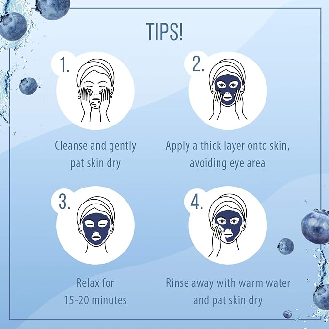 12 x 7th Heaven Superfood Blueberry Mud Face Mask - Soothing and Hydrating