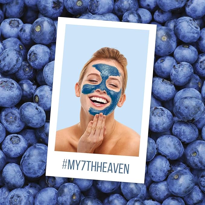 7th Heaven - Blueberry Mud Face Mask - Antioxidant Blueberry & Refreshing Raspberry - Cleansing & Soothing