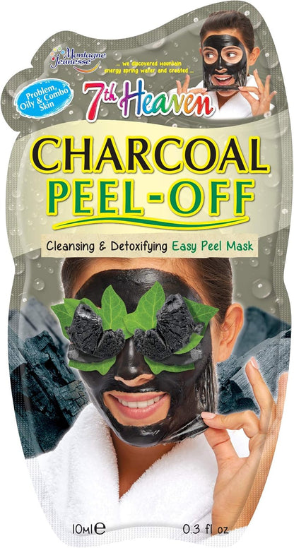 12 x 7th Heaven Charcoal Detox Peel-Off Face Masks – Vegan & Cruelty Free