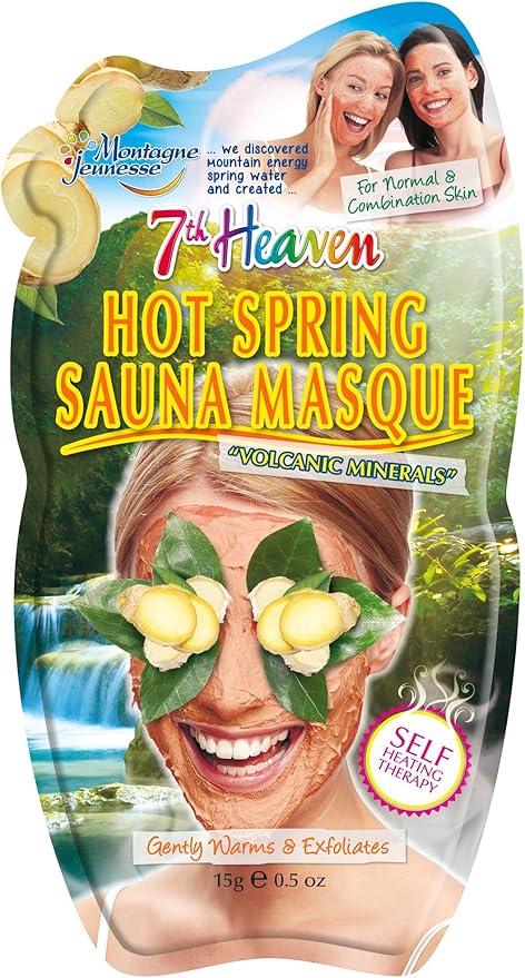 12 x 7th Heaven Hot Spring Sauna Self-Heating Face Mask - Volcanic Mineral Deep Cleanse