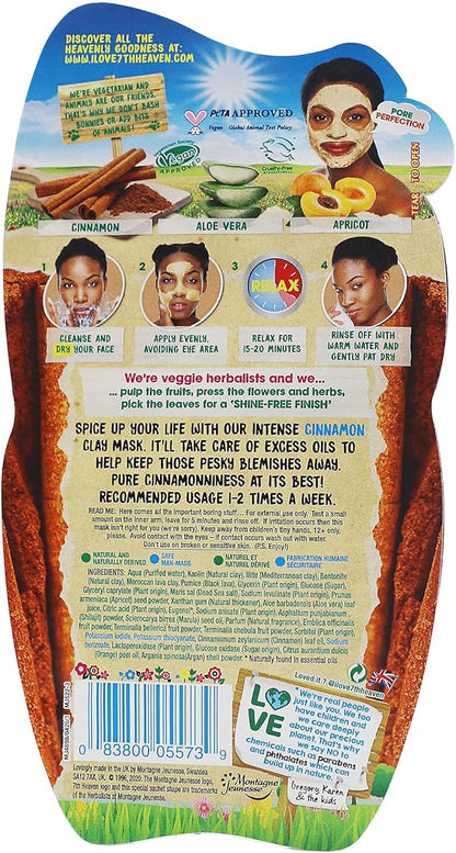 12 x 7th Heaven Intense Cinnamon Clay Peel Off Face Mask - Mattifying Deep Pore Cleanse