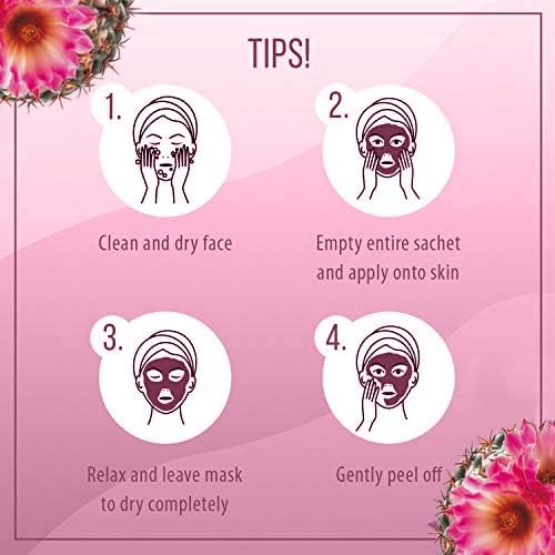 12 x 7th Heaven Pink Cactus Clay Peel Off Face Mask - Detox, Hydrate & Brighten