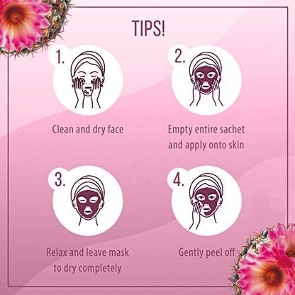 12 x 7th Heaven Pink Cactus Clay Peel Off Face Mask - Detox, Hydrate & Brighten