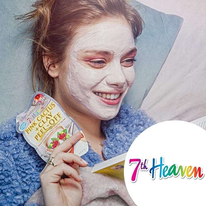 12 x 7th Heaven Pink Cactus Clay Peel Off Face Mask - Detox, Hydrate & Brighten