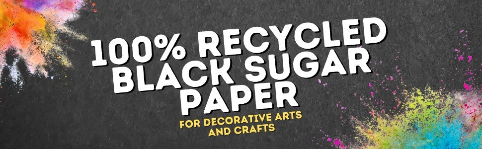 A2 Black Sugar Paper 250 Sheets Pack 100 gsm